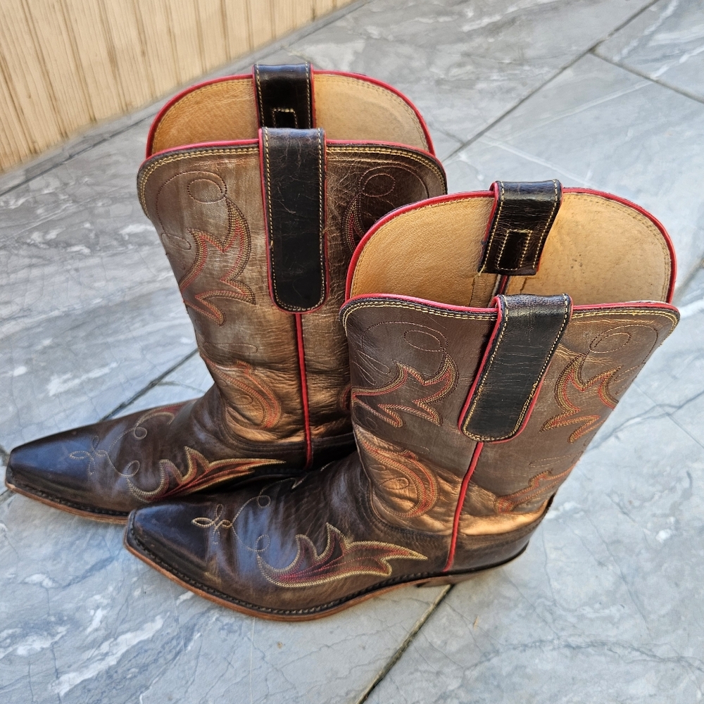 LUCCHESE goat leather boots sz 9